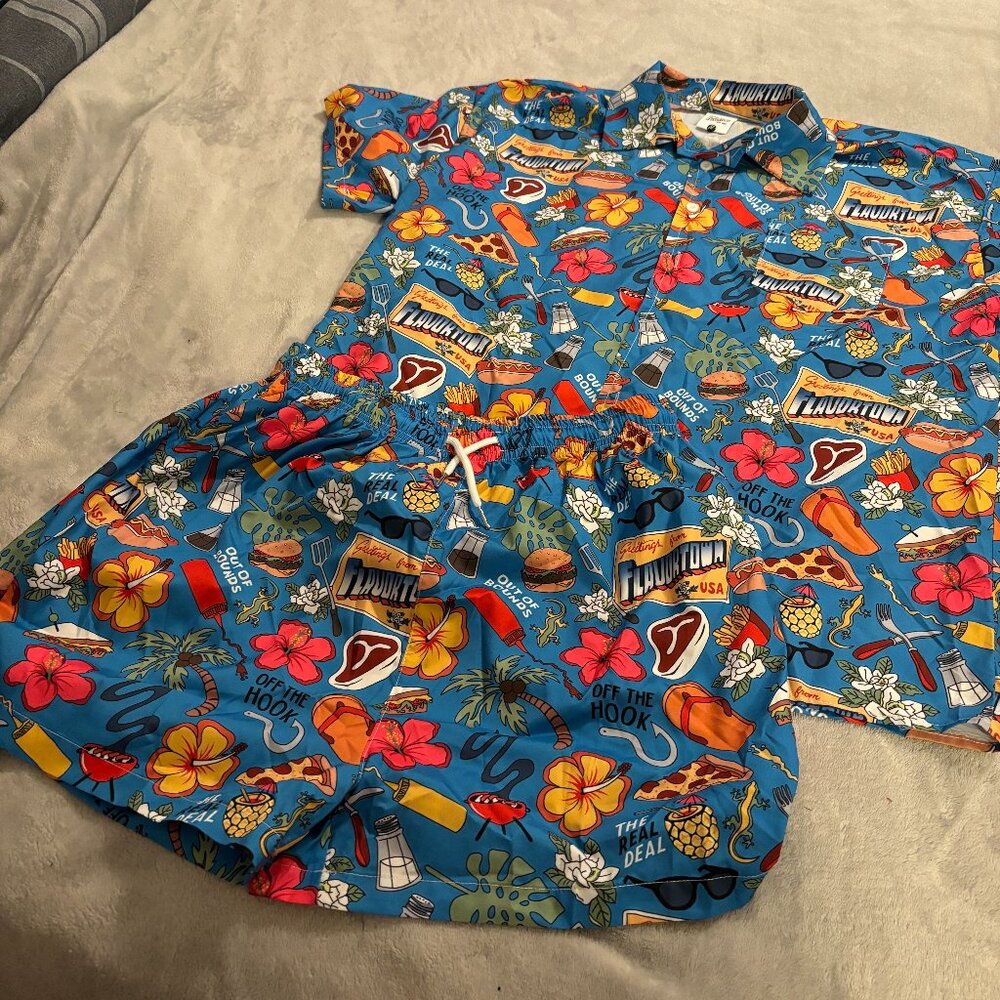 FLAVORTOWN - Hawaiian style shirt & shorts